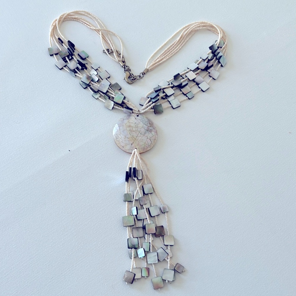 Mother of Pearl Long Necklace